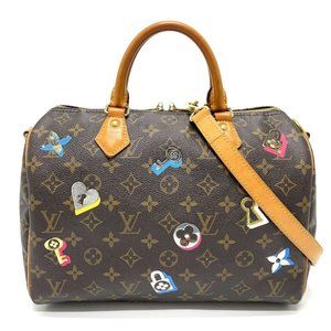 LOUIS VUITTON M44365 Monogram Love Lock Speedy 30 Bandouliere 2-Way Shoulder ...